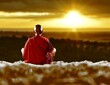 Monk at Dawn: Serenity Amidst the Horizon