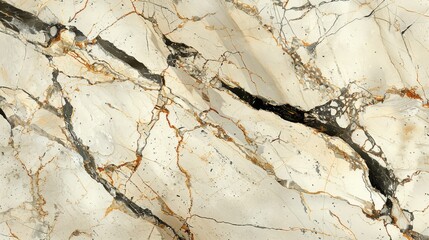 Wall Mural -   Close-up of marbled surface with a visible crack