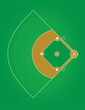 Baseball field. top view. vector illustration