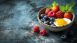 berries in a bowl, Health Breakfast, Berries Breakfast, High Quality Resolution, Healthy Breakfast Ad