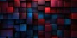 Maroon and black modern abstract squares background with dark background in blue striped in the style of futuristic chromatic waves, colorful minimalism pattern