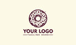 © syahed - Donuts and Coffee logo. Cafe or bakery emblem Vector donut logo combination. Doughnut and cake symbol or icon. Unique bakery and organic logotype design template