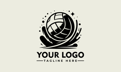 Volleyball logo icon design vector volleyball logo labels. Vector illustration.