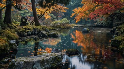  日本庭園・秋