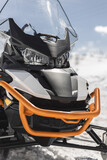 Fototapeta  - snowmobile in the winter mountains