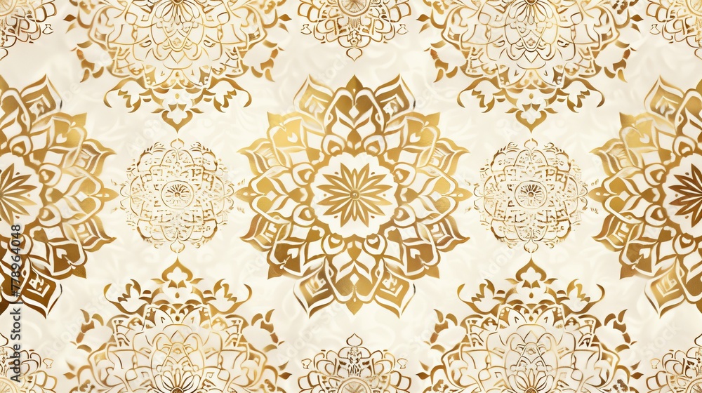 Islamic Luxury background with gold mandala ornament. Vector ...