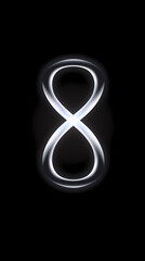 Wall Mural - 3d infinity symbol, beautiful glowing sign