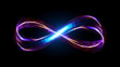 3d infinity symbol, beautiful glowing sign