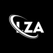 LZA logo. LZA letter. LZA letter logo design. Initials LZA logo linked with circle and uppercase monogram logo. LZA typography for technology, business and real estate brand.