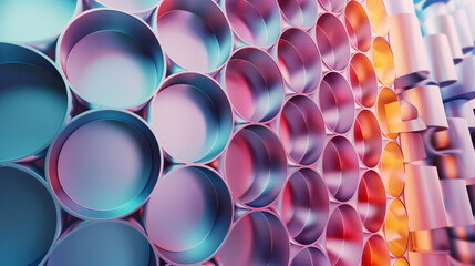 Wall Mural - abstract background 3d wallpaper with cylinders on plain background, business presentation background 