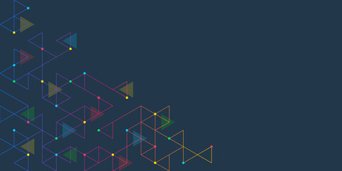 Poster - Abstract background with a geometric pattern of triangle shapes. Graphic design element