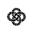 Three black intertwined ropes Logo Design
