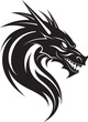 Mythical Beast Ink Cartoon Dragon Head Tattoo Vector Logo Dragon Majesty Cartoon Head Tattoo Vector Logo Design