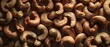 Rotating Cashew Delight - A Minimalist Bounty of Nuts. Concept Cashew Nuts, Minimalist Delight, Rotating Bounty, Culinary Creation, Gourmet Snack