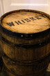 old wooden barrel whiskey