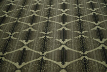 green pattern carpet