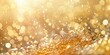 a close up of a gold background with bubbles coming out of it. Generative AI