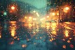 The raw emotion of tears on skin, each droplet reflecting a world of sorrow, under the muted glow of streetlights, 3D illustration