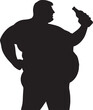 Fat Man  Silhouettes Fat Man EPS Vector Fat Man Clipart