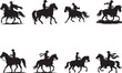 Cowboy on Horse Silhouettes Cowboy EPS Vector Cowboy Clipart
