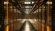 © Textures & Patterns - A sophisticated dana center with rows of servers and cooling systems, momentarily idle but ready to store and process vast amounts of digital information
