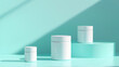 White Plastic Cosmetic Jars Mockup. 3D Illustration