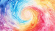colorful watercolor abstract spiral swirl background