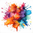 watercolor Paint Splatter clipart, Generative Ai