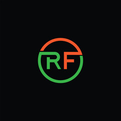 Wall Mural - RF or FR Letter Initial Logo Design, Vector Template