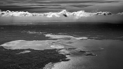 Canvas Print - La Baule and Pornichet in atlantic ocean french coast from sky