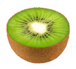 Half of a kiwi isolated on a transparent background.