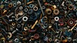 Screws, washers, and springs—a jumble of essential hardware parts.
