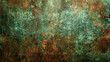 An expanse of subtle grunge texture mimicking the patina on copper, where verdigris and tarnish create a tapestry of green and brown hues. 32k, full ultra HD, high resolution