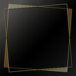 Gold elegant frame on black background design