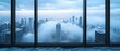 Chicago Winter Serenity: Snowy Cityscape View. Concept Cityscape, Winter, Chicago, Snowy, Serenity