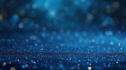 Wall Mural - Glitter vintage lights background. silver, blue and black. de-focused.