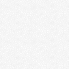 Wall Mural - Small stones seamless pattern in a flat style. Outline round shapes vector illustration. Cute pebble repeat backdrop. Monochrome smooth shapes template wallpaper for web and interior designs