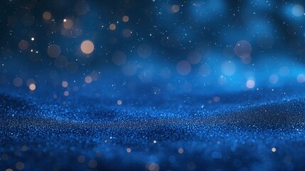 Wall Mural - Glitter vintage lights background. gold and blue. de-focused.