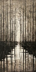 Wall Mural - reflections in the water