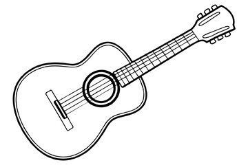 Wall Mural - guitar silhouette vector illustration