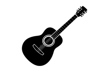 Wall Mural - guitar silhouette vector illustration