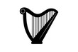 © CreativeDesigns - harp silhouette vector illustration