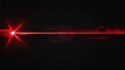 Poster - A striking red light shining on a dark black background. Perfect for design projects and abstract concepts