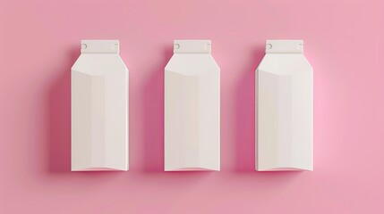 Wall Mural - empty milk or juice box. 3D vector illustration