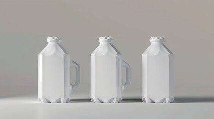 Wall Mural - empty milk or juice box. 3D vector illustration