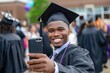 graduate male taking a selfie