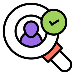 Sticker - Avatar under magnifying glass, concept of headhunting

