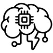 An icon design of brain power 

