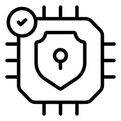 Poster - Perfect design icon of secure chip

