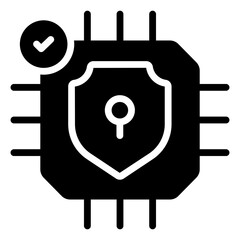 Poster - Perfect design icon of secure chip

